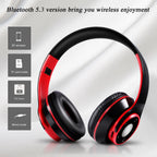 Bunter Stereo-Audio-MP3-Bluetooth-Kopfhörer, kabellos, mit SD-Kartenunterstützung und Mikrofon, 20 Stunden Wiedergabe