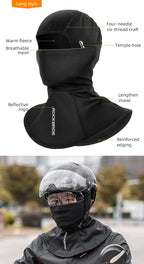 ROCKBROS Radmützen Vollgesichtsmaske Winter Atmungsaktiv Winddicht Fleece Fahrrad Halswärmer Schal Maske Skifahren Motorrad Fahrradmütze