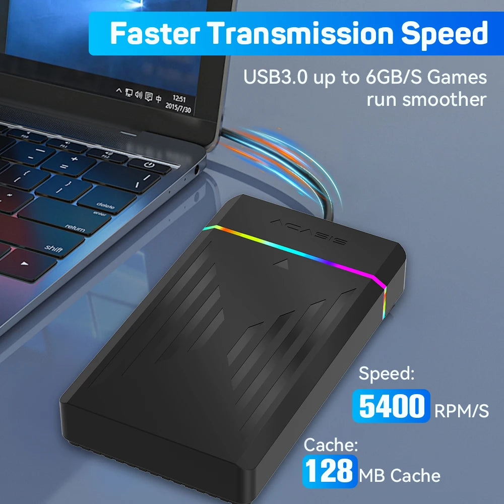 3TB Tragbare Gaming-HDD LaunchBox/Retrobat/Playnite Retro-Spielekonsole mit über 17300 AAA-/3D-/Retro-Spielen für PS4/PS3/PS2/Switch/Wii