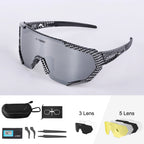 X-TIGER Radsportbrille Polarisierte Brille Fahrradbrille Sport Herren Photochrome Sonnenbrille MTB Rennrad Brille 3/5 Gläser