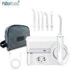 H2ofloss Munddusche Tragbar Munddusche 570 ml 140 PSI Hochdruck 6 Modi 5 Düsen mit Aufbewahrungstasche USB Wiederaufladbar