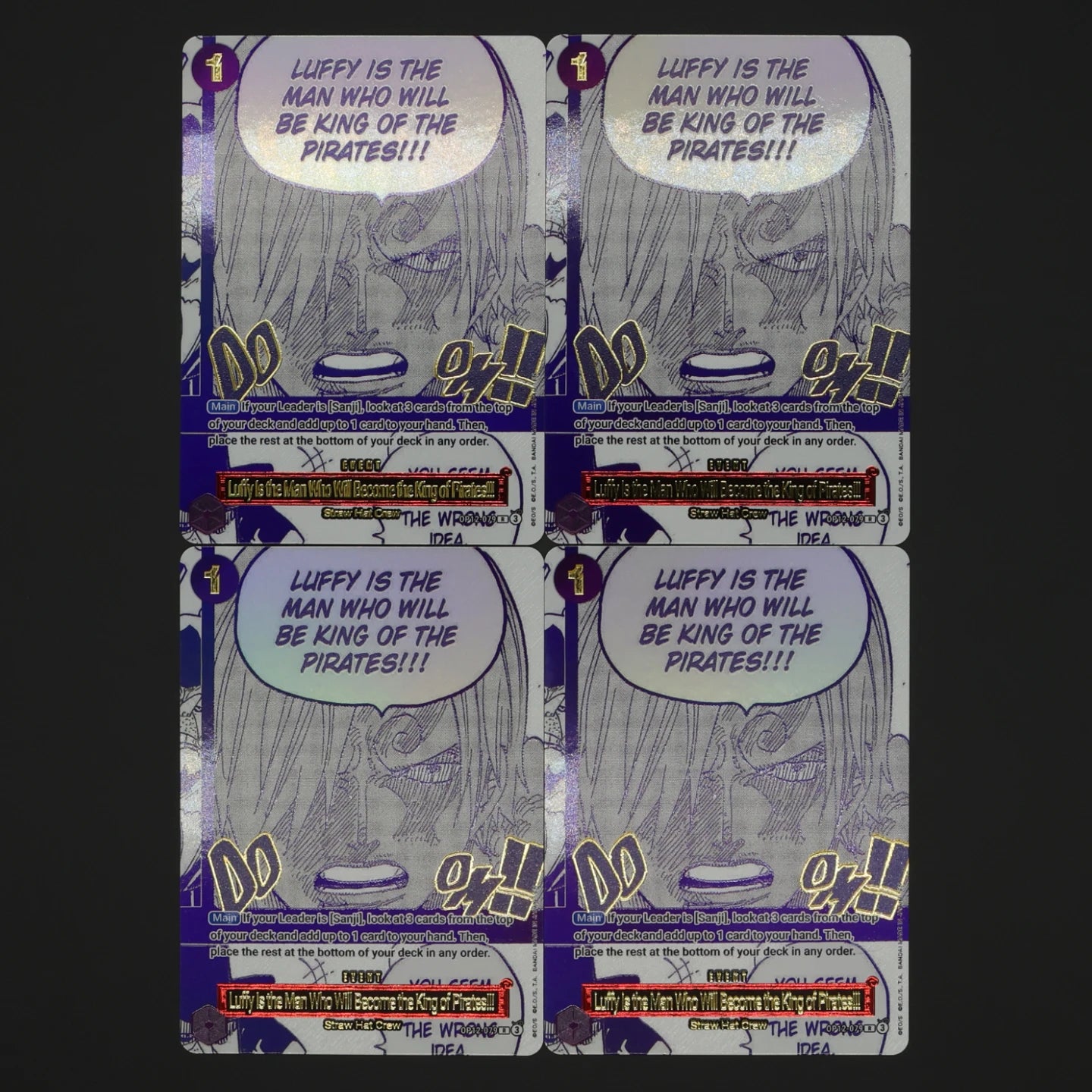 One Piece TCG OPCG English Manga Event Card Set Gear 2 DDM GGG Ground Death Frighten Me OP09 OP10 OP11 OP12 OP14 Goldprägung