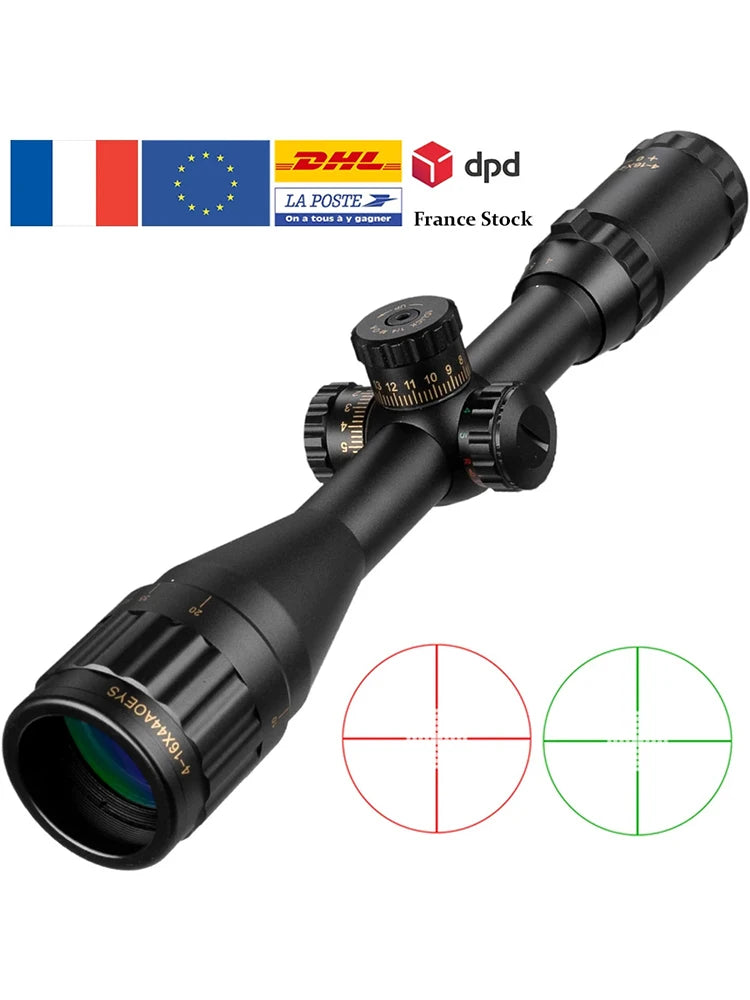BSA 4-16x44 Taktisches Zielfernrohr Optisches Visier Grün Rot Beleuchtet Jagdzielfernrohre