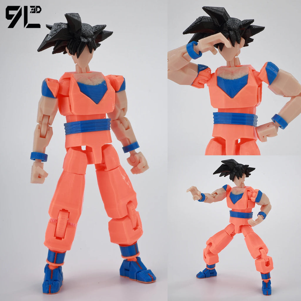 9L3D Gedruckte Dragon Ball Son Goku Vegeta Beerus Frieza Anime Lucky13 Dummy13 Titan13 Actionfiguren Mehrgelenkige Bewegliche Spielzeuge