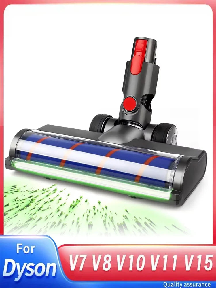 Bürstenkopf für Dyson V7 V8 V10 V11 V15 LED-Stauberkennung Bodenkopf Ersatz Staubsaugeraufsatz für Hartböden