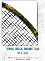 Golden-Dragon Carbonfaser Tennisschläger für Erwachsene, ideal für Fortgeschrittene, Drachen-Design im chinesischen Stil, 50–60 lbs, Gratis-Geschenke
