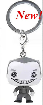 Neue FUNKO Schlüsselanhänger Disney Dämonin Prinzessin Bella Arielle Alice Anna Elsa Bell Jack Sally Stitch Actionfigur Spielzeug Ornamente