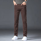 2026 98 % Baumwolle Elastische Baumwolljeans Herren Frühling Slim Straight Denim Hose Komfort Große Größe Koreanische Business Casual Hose