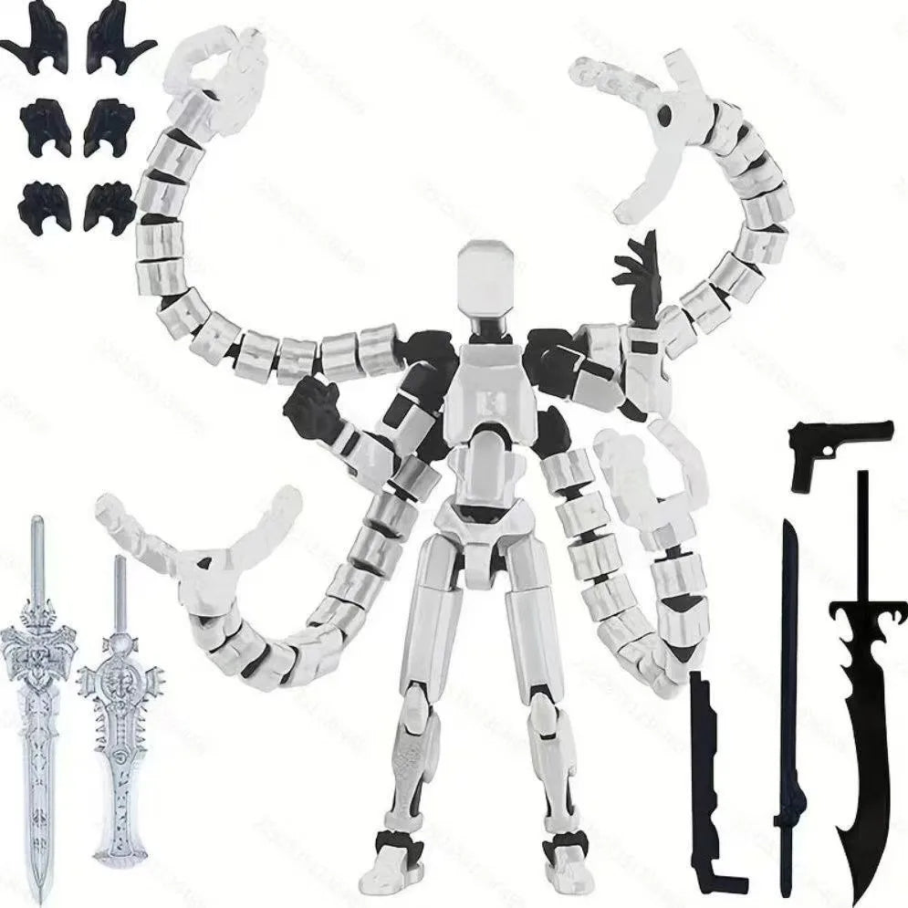 T13 Actionfigur, 3D-gedruckt, mehrgelenkig, beweglich, Titan 13 Lucky Dummy Nova Roboter-Actionfigur, Desktop-Montage, fertiges Geschenk