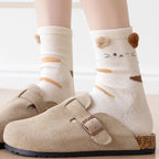 Mode Süß Niedlich 3D Tierohren Schwein Strumpfwaren Winter Warme Cartoon-Socken für Kinder Harajuku Baumwolle Weiche Hausschuhsocke