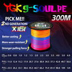 NEU YGK G-Soul PE Angelschnur X16 Geflochten 300/500M für Angelausrüstung Karpfen Multifilament Stark Geflecht Verkabelt PE