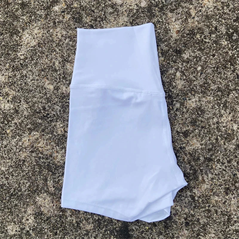 Sexy einfarbige Damen-Fitness-Sportshorts, hohe Taille, athletische Yoga-Shorts, Bein-Radfahren, umfassendes Training, Jogging, Squat-Proof