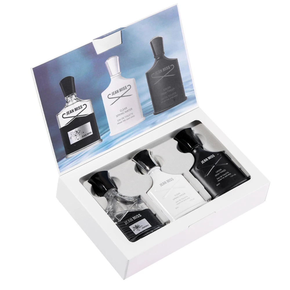 Fresh Natural 90ml Parfüm Herren Geschenkset 3tlg. Set Langanhaltendes Eau de Cologne Duft Parfüms für Herren Charmante Herrenparfüms Original