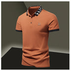 Sommer Herren-Poloshirt modisches Eisseide schnell trocknendes Kurzarm-T-Shirt einfarbig locker sitzendes Businesskragen-Oberteil