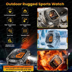 2026 TANK Neue 1400mAh Militär GPS Smartwatch Herren 2.01" AMOLED-Bildschirm 10ATM Wasserdichte Uhr SOS Anruf Taschenlampe Smartwatch iOS