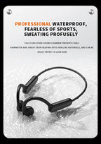 Lenovo Neue Real Knochenleitungs-Sportkopfhörer Kabelloser Ohrhörer Bluetooth-kompatibles Headset Freisprechfunktion mit Mikrofon zum Laufen