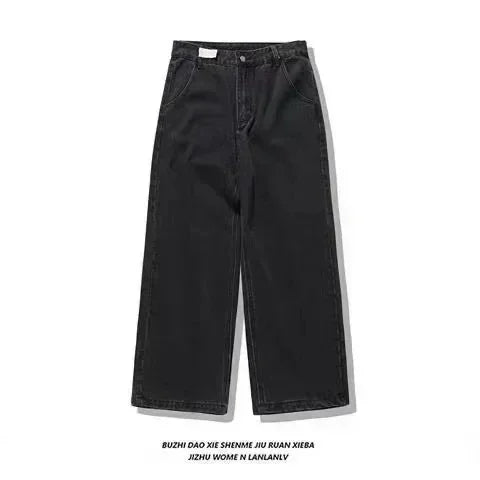 Amerikanische Y2K 2025 Neue weite Baggy Black Jeans Oversized Damen Street Casual Joker Denim-Hose Paar-Jeans Vintage Streetwear