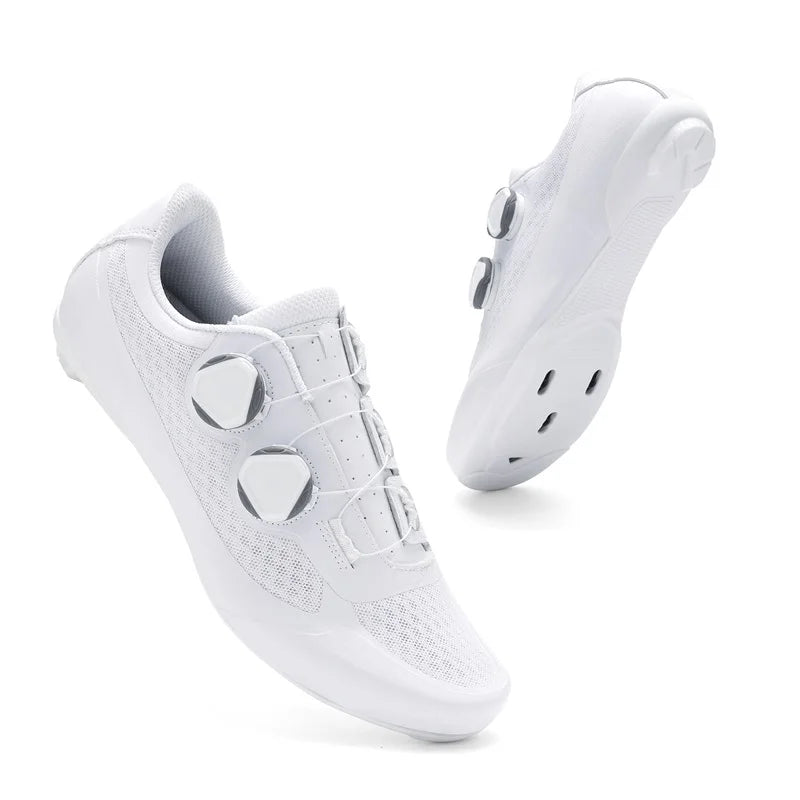 Speed Cycling Sneaker Herren Rennradschuhe Cleat-Schuhe SPD-Schuhe Fahrrad Flat Pedal Schuhe Herren Outdoor-Schuhe Weiß
