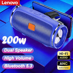 Lenovo TF USB Bluetooth Funklautsprecher Tragbarer Stereo-Doppellautsprecher für den Außenbereich mit FM-Stimme und Subwoofer