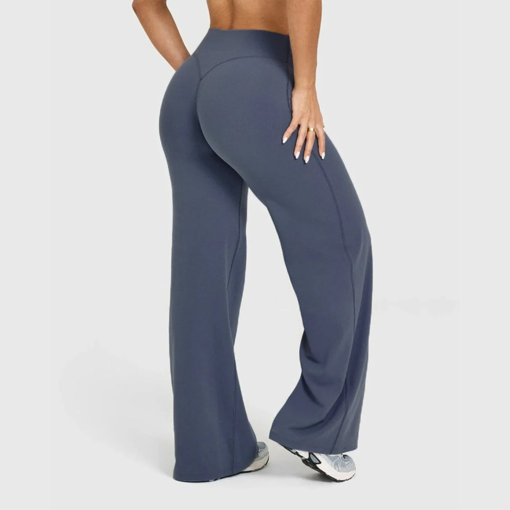 Ausgestellte Leggings Gerade Leg Leggings Damen Weite Hosen Yoga Atmungsaktive Fitness Kleidung Vielseitige Freizeithose