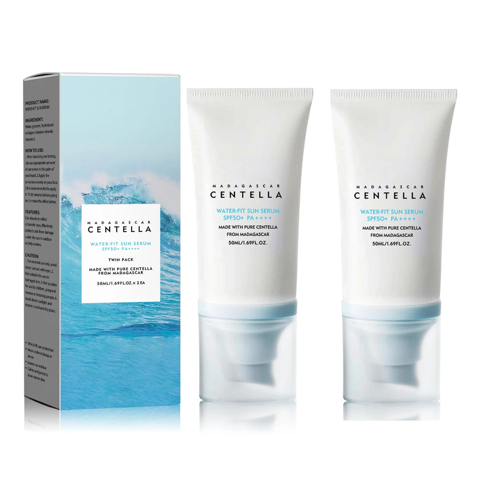 2/1 Stück LSF50+ Sonnencreme Centella Starker UV-Schutz Wasserbasierter Sonnenschutz Sonnenkörper-Sonnenblock Feuchtigkeitsspendende Hautpflege