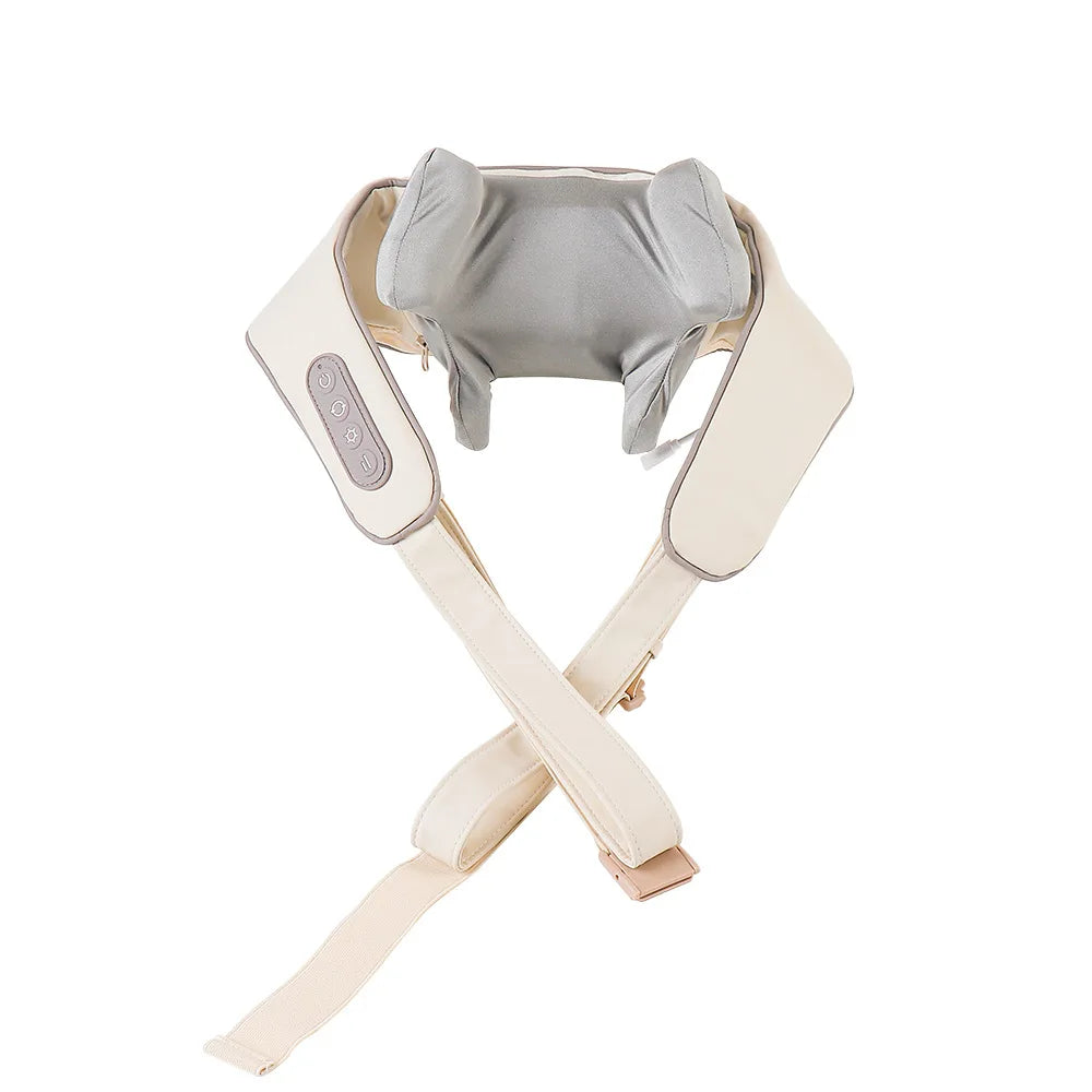 Foreverlily 26W Bürstenloser Motor Nacken- und Schultermassagegerät Kabelloses Nacken- und Rückenmassage-Schal Nackenmassager