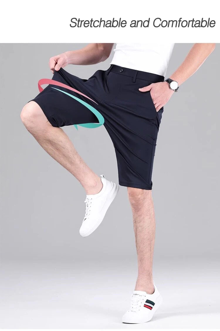 Neue klassische Passform für Herren Stretch Bermuda Leichte schnelltrocknende Stretch-Shorts Golf-Shorts Wandern Reisen