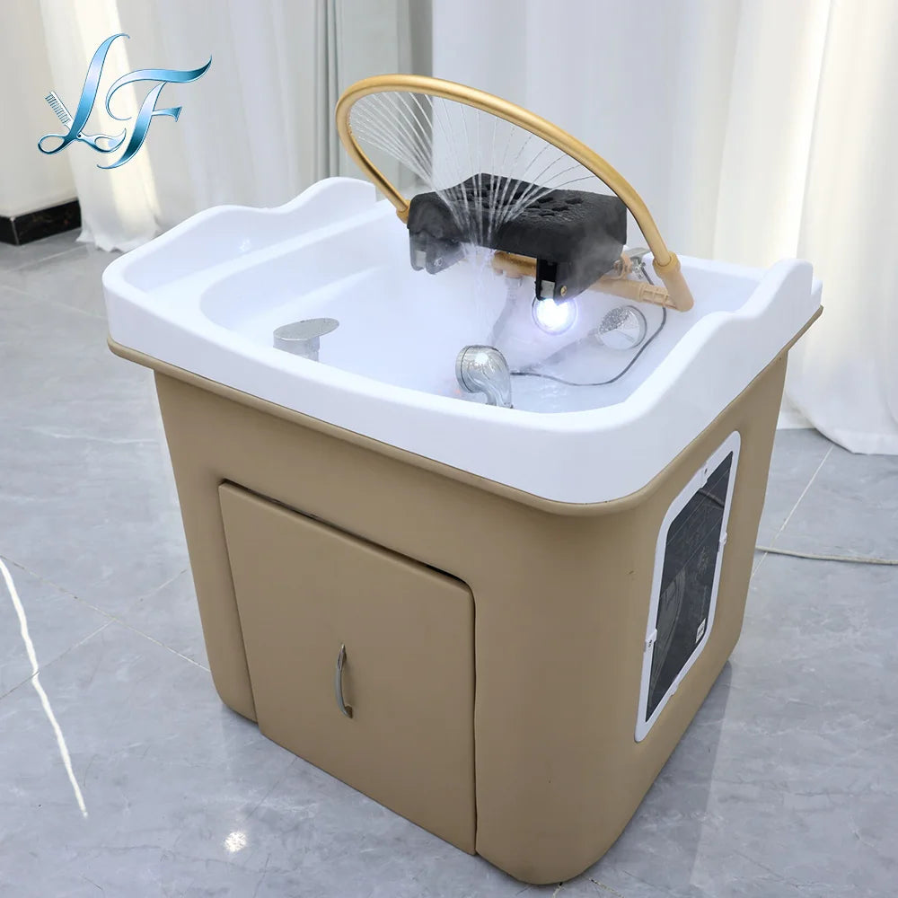 Haarwaschbecken Wassertank Tragbares Shampoofach Acrylbeckenschüssel Haarpflege- und Stylinggeräte für Schönheitssalon Hauptbild