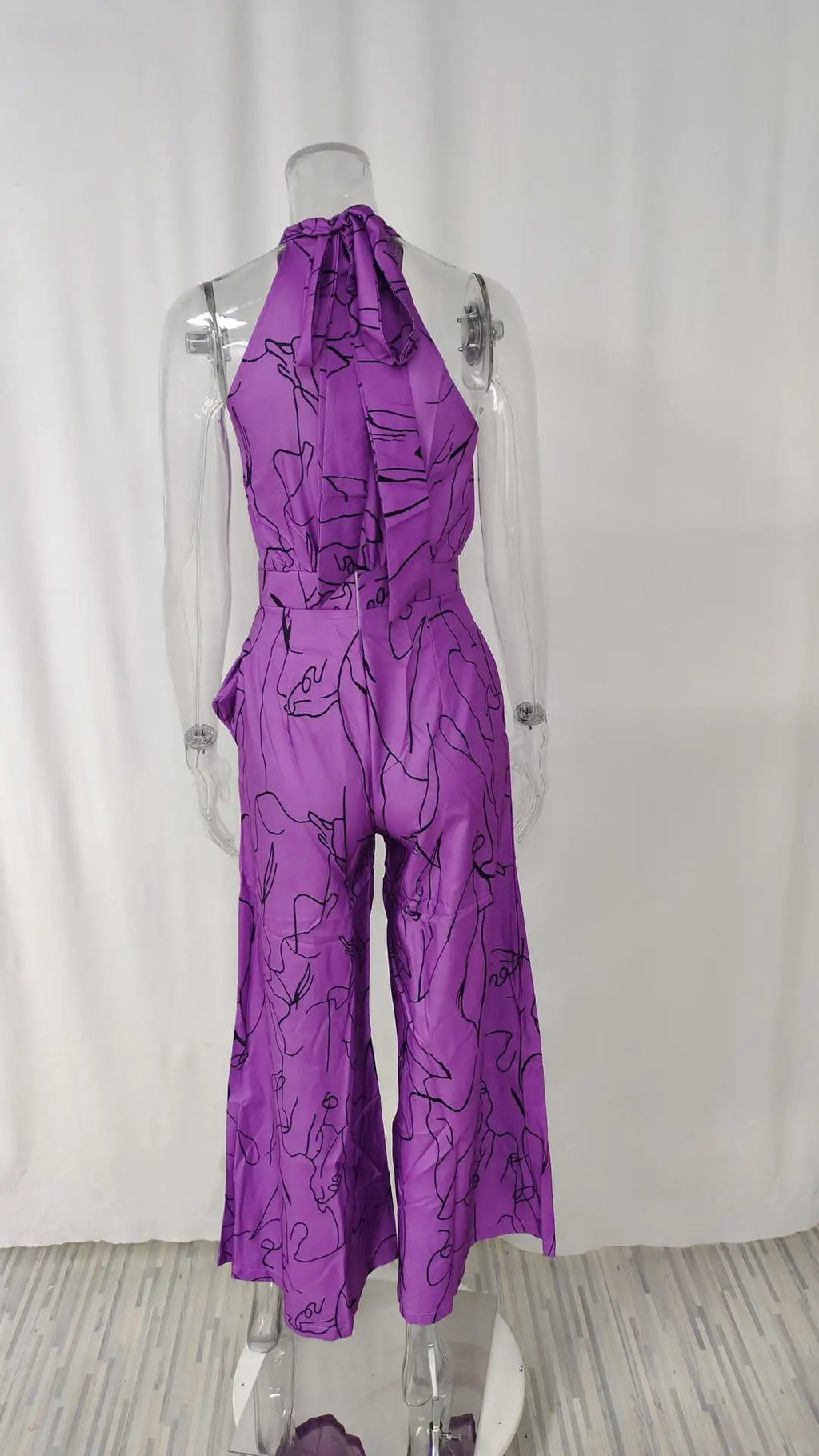 Sexy ärmelloser Jumpsuit Büro-Dame Frühling Sommer Mode Lässige schulterfreie bedruckte Jumpsuits für Frauen 2024 Einteiler Strampler