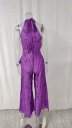 Sexy ärmelloser Jumpsuit Büro-Dame Frühling Sommer Mode Lässige schulterfreie bedruckte Jumpsuits für Frauen 2024 Einteiler Strampler