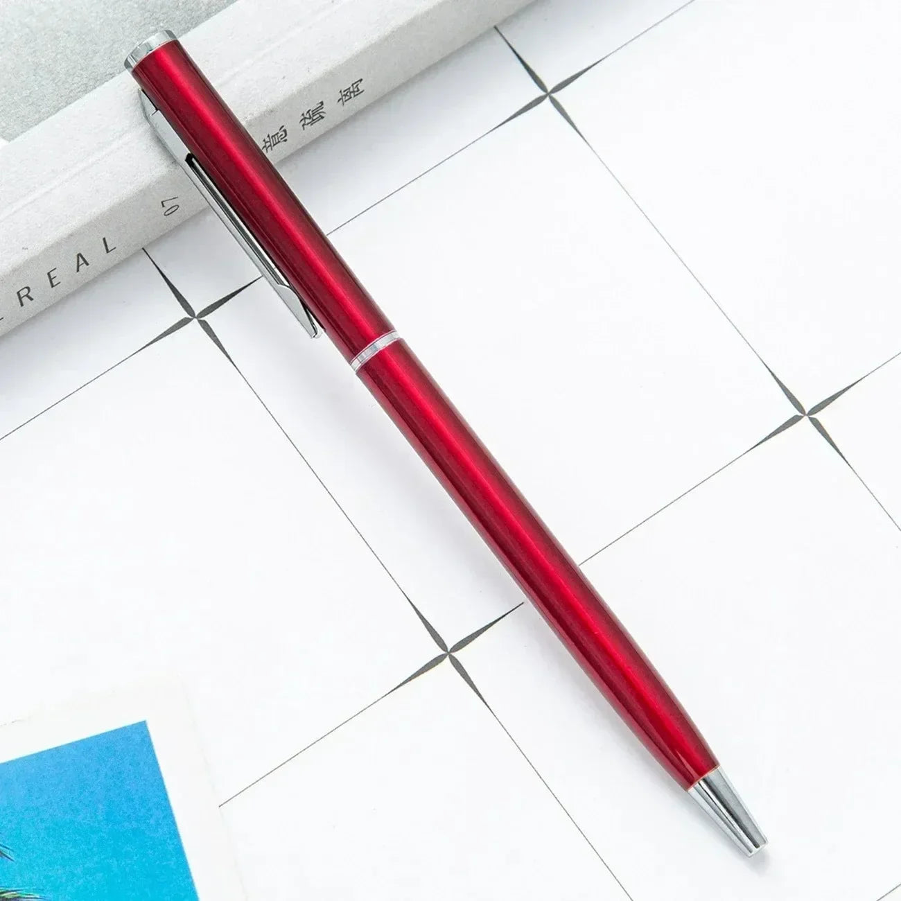 20-200 Stifte Neu Schlanke Metall-Kugelschreiber Roségold Benutzerdefiniertes Logo Werbung Schriftzug Gravierter Name Schul-Bürobedarf Geschenke