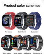 Neue Gesundheitsuhr Harnsäure Blutdruck Blutsauerstoff Körperanalyse Körperfett Smartwatch EKG+PPG Bluetooth Anruf Uhr Frauen Männer