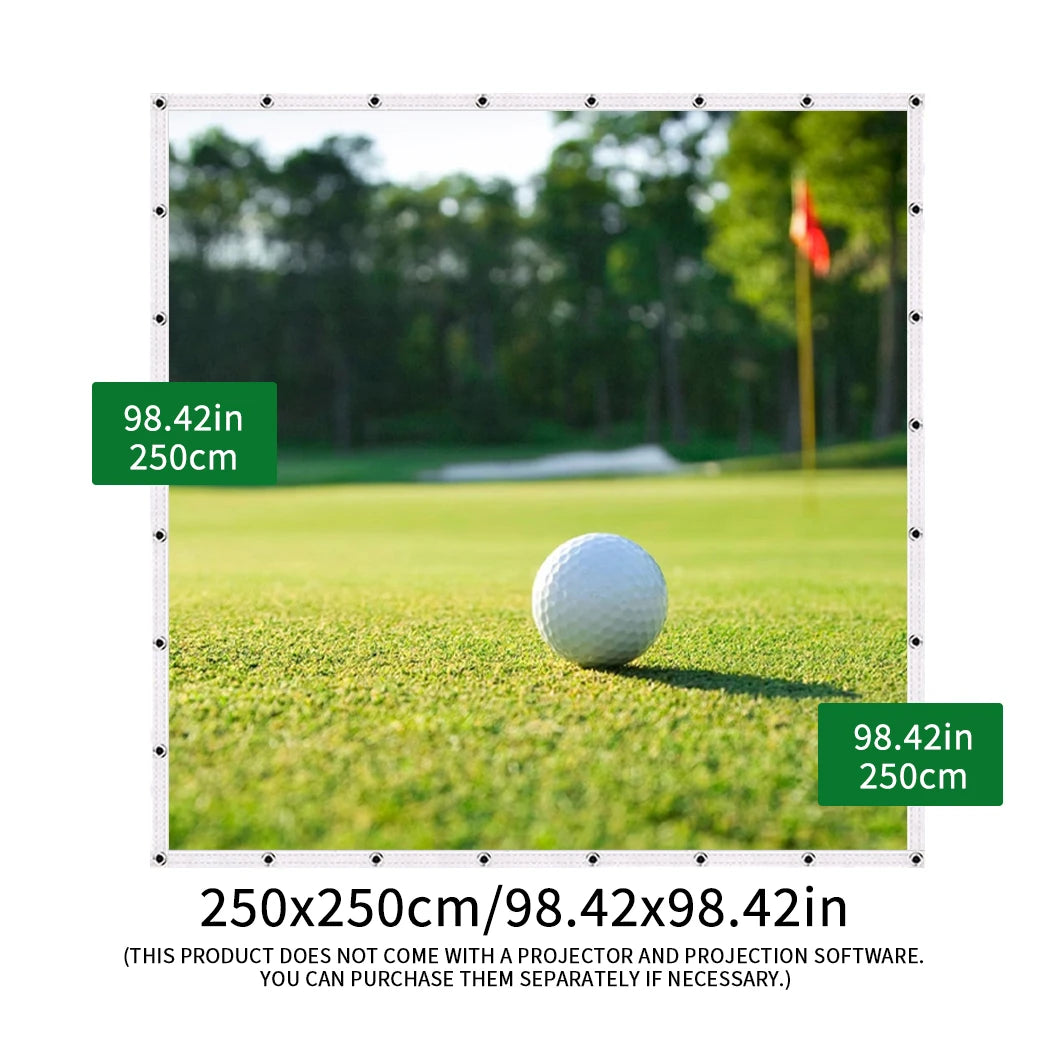 Caiton Golf Impact Screen – Geräuschlos, HD, Reißfest, Schwungtraining für Innen- und Außenbereich, Einfacher Aufbau, Schlagschutz, Verschiedene Größen