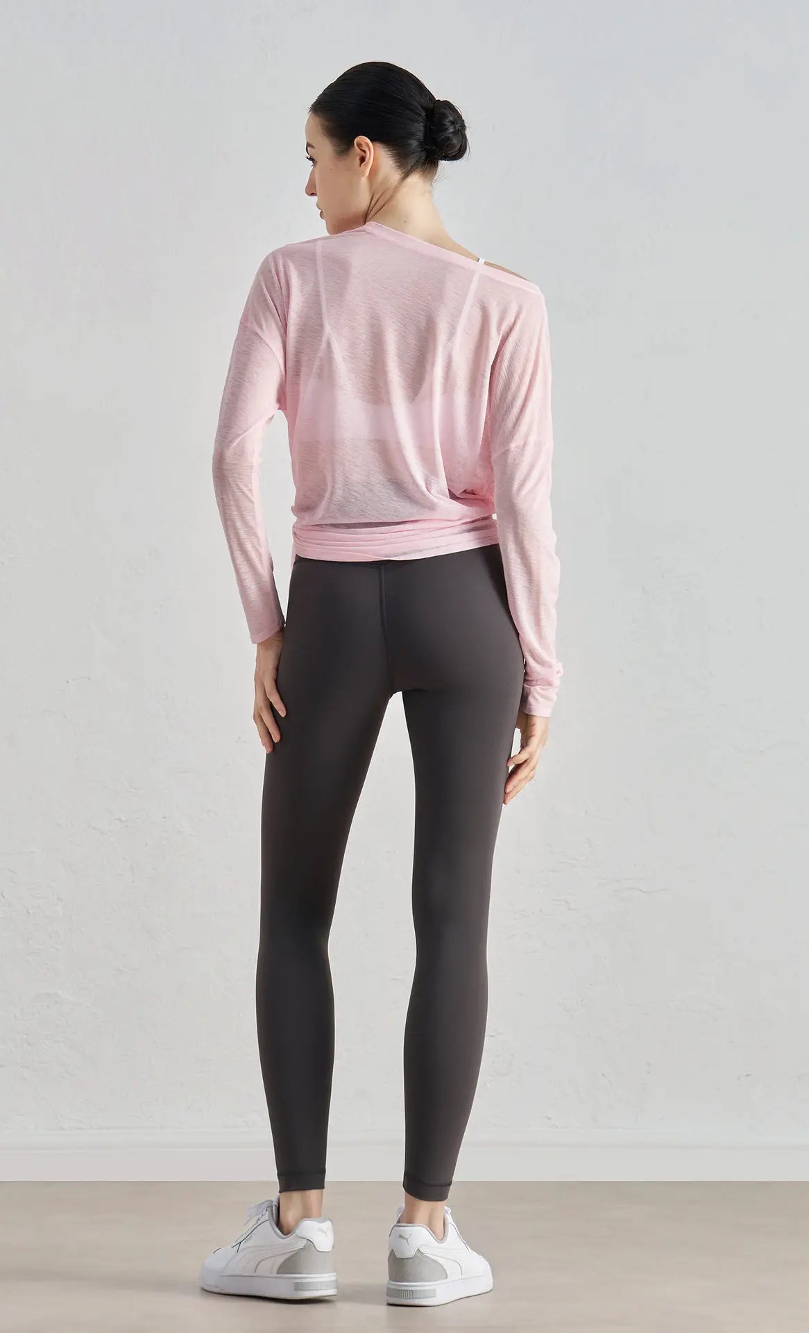 Atmungsaktives langärmliges Yoga-Cover-up, leichtes, schnell trocknendes Lauftop für Damen, lockere Passform, schlicht, Sport, Fitness, Outdoor, Freizeit
