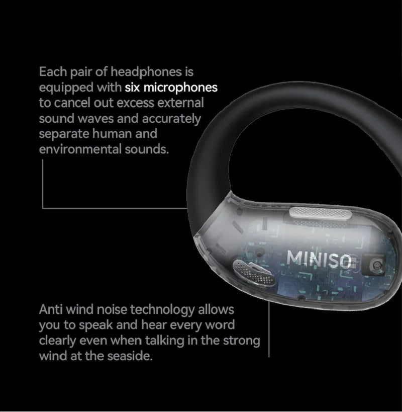 [AI-Übersetzer-Kopfhörer]MINISO X28 Kabellose Kopfhörer Bluetooth 5.4 HiFi IPX5 Wasserdicht Sport Bass Leistungsstark 16 Std. Akkulaufzeit