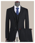 S-7XL Anzug Neu (Sakko + Weste + Hose) Koreanische Version der Slim-Fit-Arbeitskleidung Mode Business Herren Freizeit Hochzeits Gentleman-Anzug