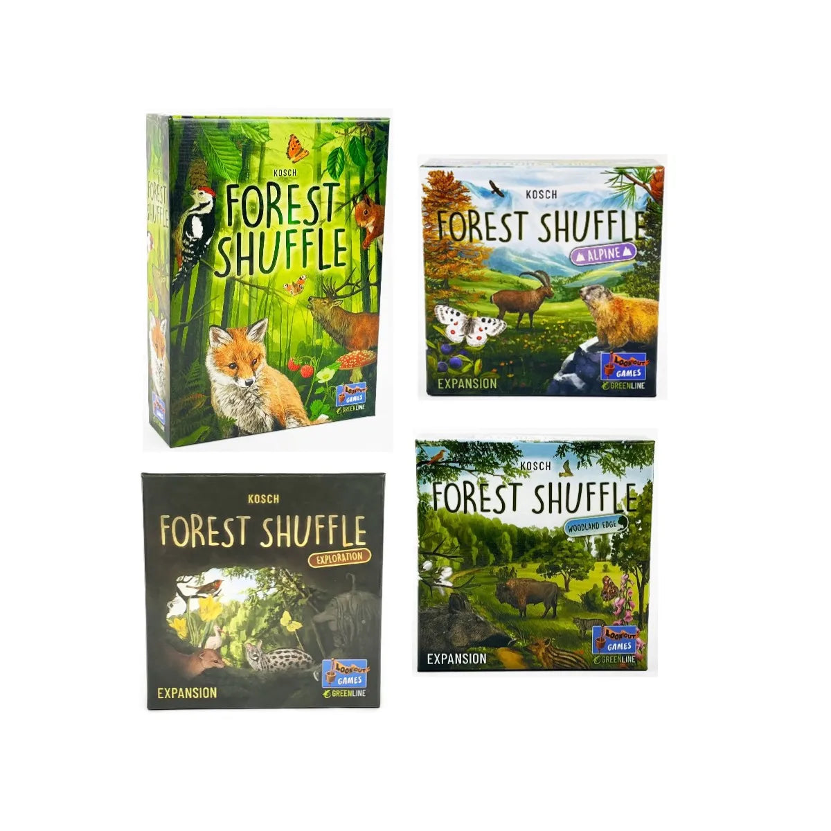 Forest Shuffle Kartenspiel – Cleveres Strategiespiel, Spaß für die ganze Familie, Kinder und Erwachsene – WALDRAND, ALPEN, Erweiterungsspiel