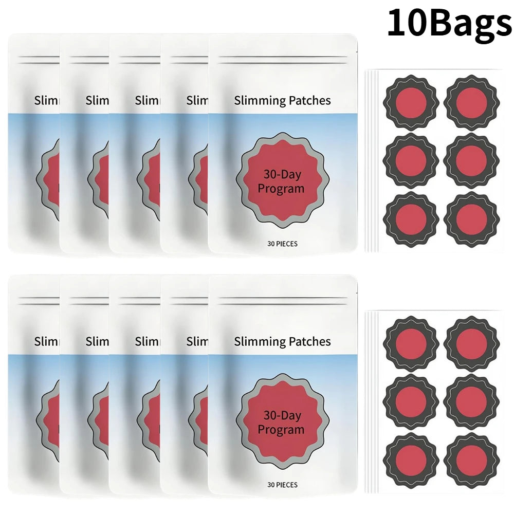 Patches | 30Stk. 1-10 Beutel Abnehmpflaster, wissenschaftliche Formel zur Appetitkontrolle, Unterstützung beim Gewichtsmanagement, Aufkleber zur Körperpflege
