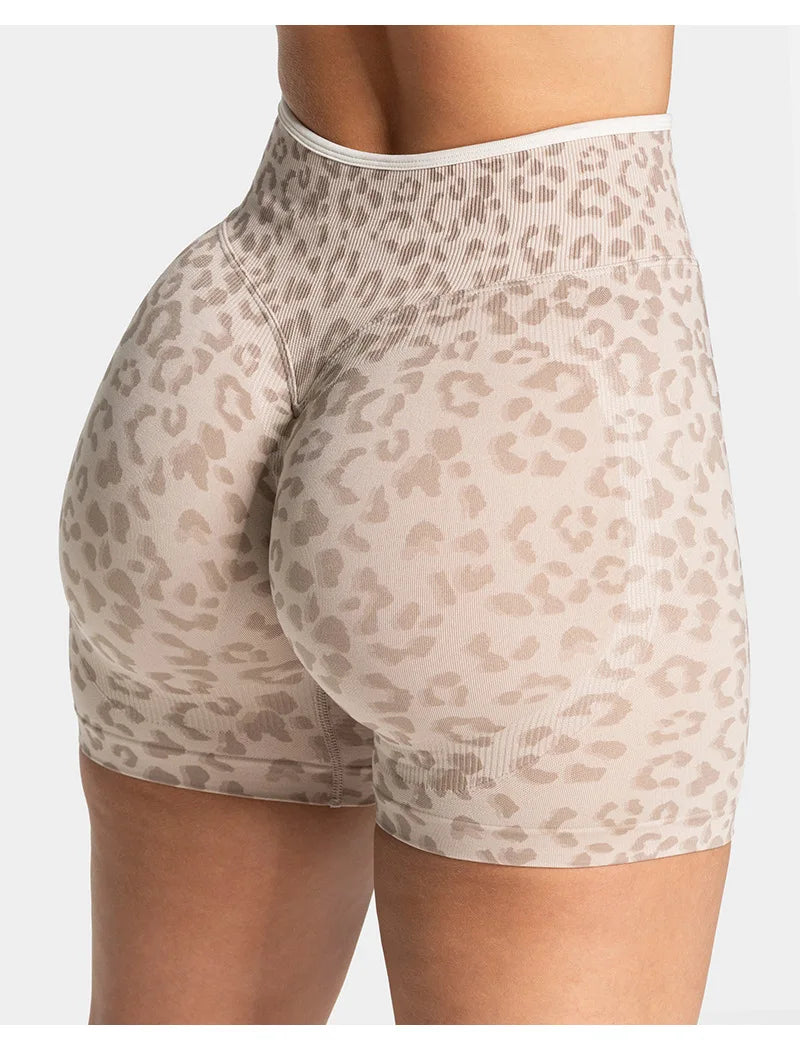 Schnelltrocknende, nahtlose Yoga-Shorts für Damen, hohe Taille, Po-liftend, Bauchkontrolle, Lauf- und Fitnesshose