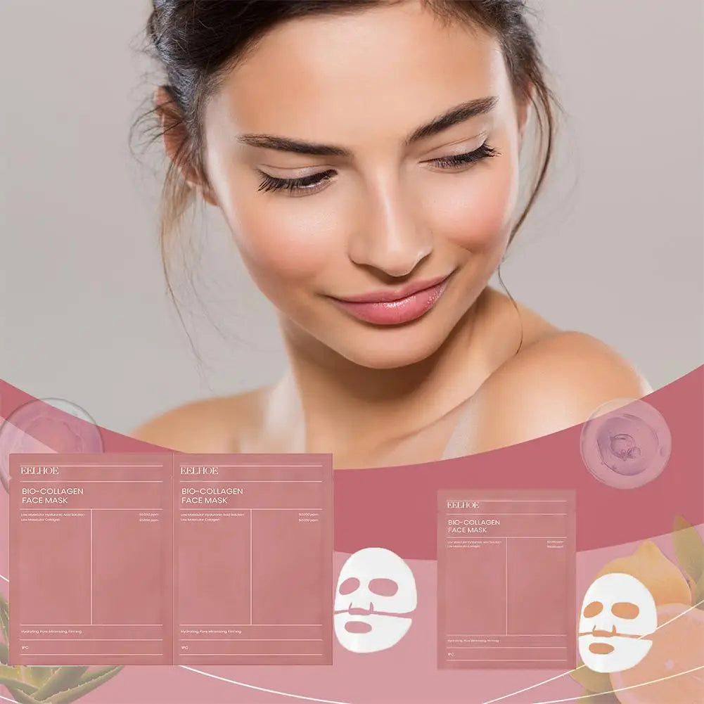 1/2/5 St. Bio-Collagen Gesichtsmaske Hydratisierende Nacht-Hydrogel Feuchtigkeitsspendende Gesichtsmaske VC Aufhellend Anti-Aging Hautpflege