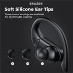 ERAZER XT60PRO Sport-Wireless-Kopfhörer Bluetooth-Ohrhörer In-Ear-Kopfhörer mit Geräuschunterdrückung und Mikrofon Ohrbügel
