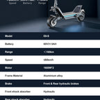 JOYOR E6-S Erwachsenen-Elektroroller 3200W Motor 60V31.5AH Akku Offroad-EScooter NFC-Entsperrung Hydraulische Bremse Klappbarer E-Scooter