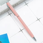 20-200 Stifte Neu Schlanke Metall-Kugelschreiber Roségold Benutzerdefiniertes Logo Werbung Schriftzug Gravierter Name Schul-Bürobedarf Geschenke