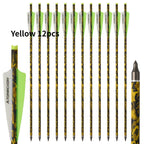 6/12/24 Stück 20'' Armbrustbolzen Carbonpfeil mit 4-Zoll-Feder ID7.6mm Outdoor Jagd Sport Praxis Armbrustpfeile