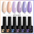 LILYCUTE 6PCS Gel-Nagellack-Set Sommer Neon Nagellack-Gel-Kits für DIY Nagel Semi-Permanenter UV-Lampe Gellack Nagellack-Set