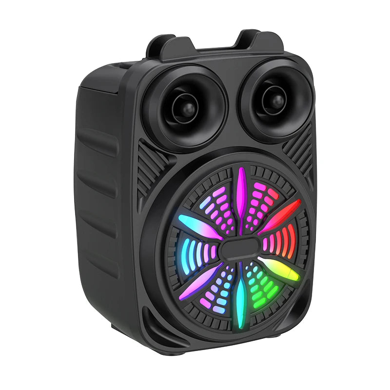 500mAh Bluetooth-Lautsprecher Soundbox Hochleistungs-Bluetooth-Lautsprecher TF-UDisk-Karaoke-Handlautsprecher Subwoofer zum Tanzen