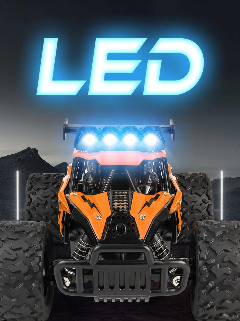 Oike RC-Car 1:16 Modell mit LED-Lichtern Funkferngesteuertes Offroad-Kletterfahrzeug Outdoor-Autos Drift-Rennspielzeug Jungen Geschenke