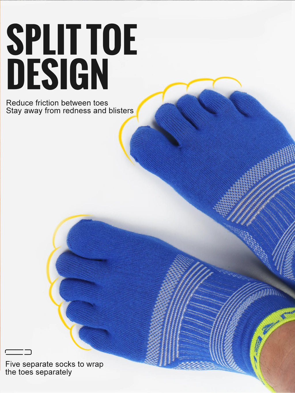 WRELS Zehensocken Laufsocken für Herren Damen Atmungsaktive Fünf-Finger-Socken Hochleistungs-Sport-Fünf-Zehen-Socken