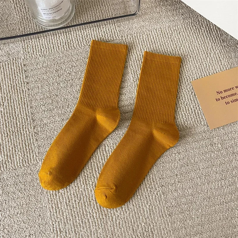 33 Farben Sommer Baumwolle Weiche Socken Fröhlich Bunte Damen Mid-Tube Strümpfe Modetrend Rot Grün Knöchelsocken Herbst Strumpfwaren