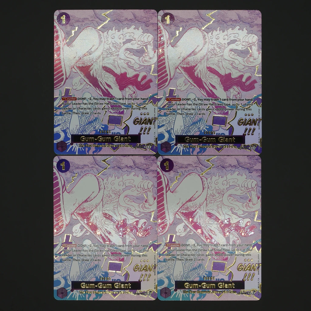 One Piece TCG OPCG English Manga Event Card Set Gear 2 DDM GGG Ground Death Frighten Me OP09 OP10 OP11 OP12 OP14 Goldprägung